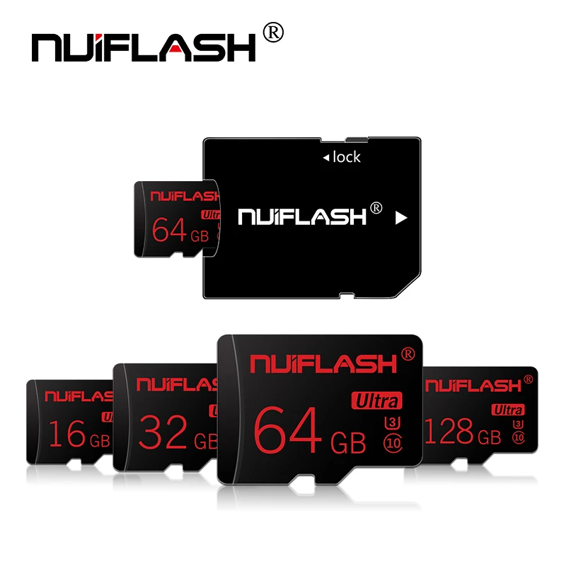 Nuiflash Micro SD Card Memory Card Micro-SD 64gb 128gb Class 10 Sd Tf, Suitable For Mobile PC Tablet TF Card SD Card