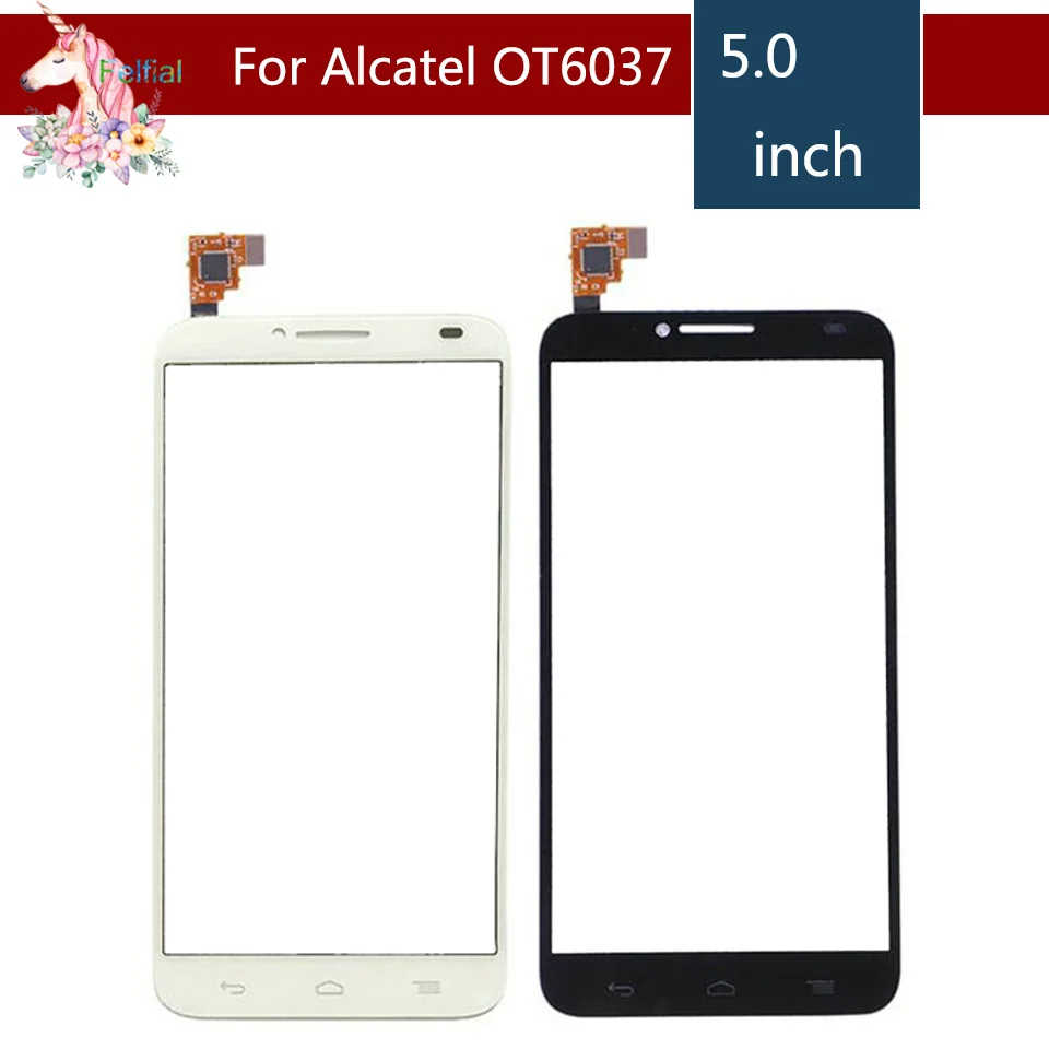 

For Alcatel One Touch Idol 2 6037 OT6037 6037Y 6037K Touch Screen Digitizer Sensor Outer Glass Lens Panel Replacement