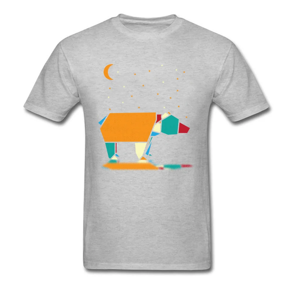 Design Lonely Bear T-shirts 2018 New Fashion Summer/Fall Short Sleeve Round Neck Tees 100% Cotton Men Family Tops T Shirt Lonely Bear grey