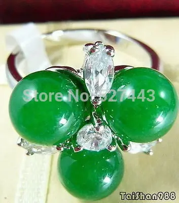 Atacado wan + +&gt verde Jade 3 18 18KWGP cristal tamanho сделать анель: 7.8.9 5.24|anel atacado|atacado anelanel |
