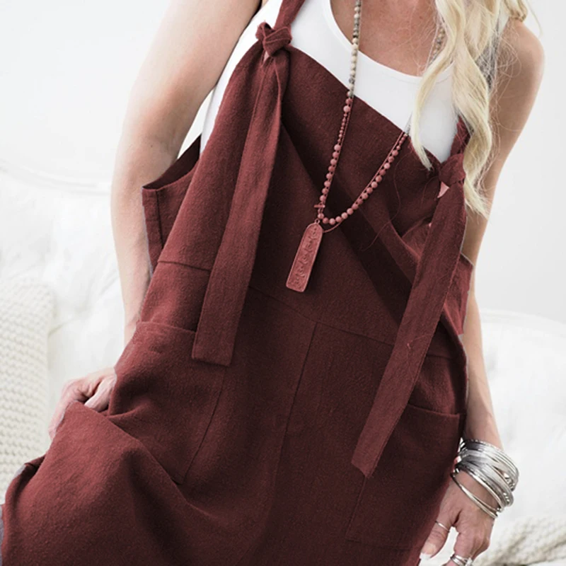 Oversized Baggy High Street Style Jumpsuits Women Elegant Wide Leg Loose Overall With Pocket Trousers Female Ladies Clothing