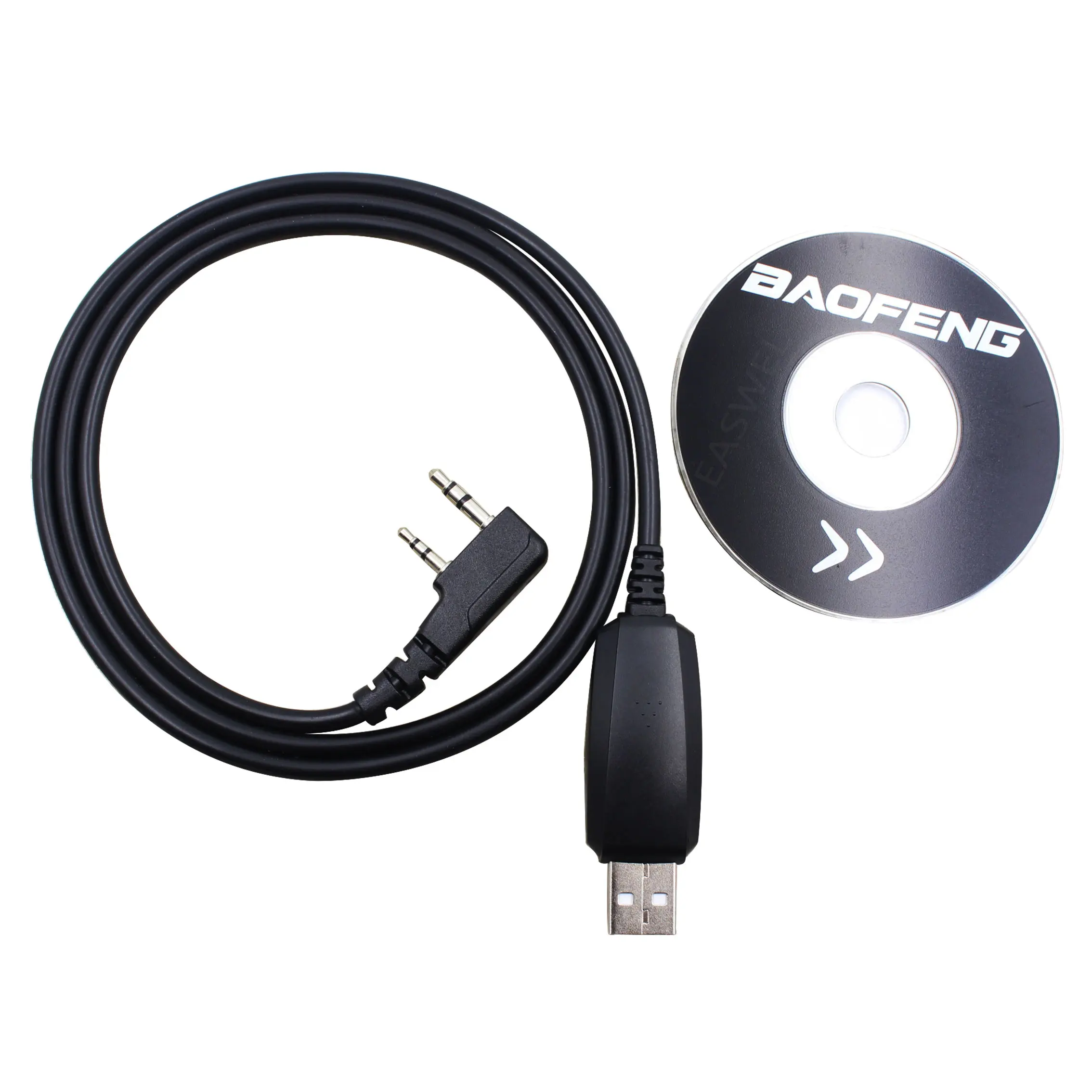 2 Контактный USB кабель для программирования + CD диск Baofeng Радио UV 5R 777S 666S BF 888S|Кабели