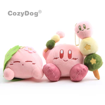 

3 Pcs/Lot Lovely Kirby Plush Keychain 9-17 CM Mini Stuffed Dolls Super Kawaii Pendant Baby Toys Gift