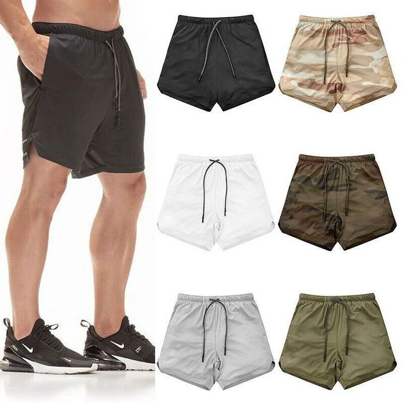 Новые мужские повседневные шорты летние резинка на талии свободные дышащие спортивные мужские шорты для бега тренировок спортивная одежда мужские брюки