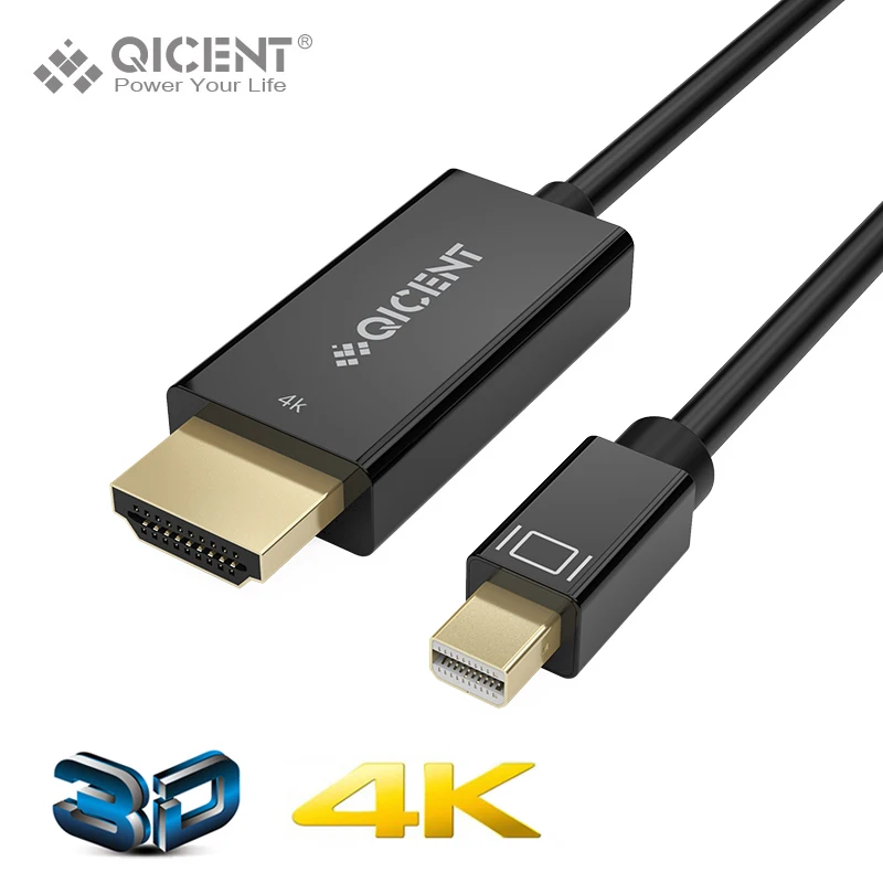 QICENT Thunderbolt Display Mini DP to HDMI font b Cable b font Male to Male Adapter