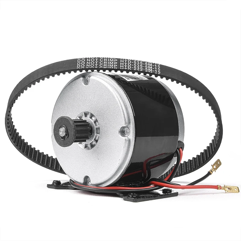 Best Bicycle Conversion Kit 24V 300W Brushed Electric Motor For Scooters E Bike Motor Belt Wheel Sprocket Set For Electric Bicycles 0