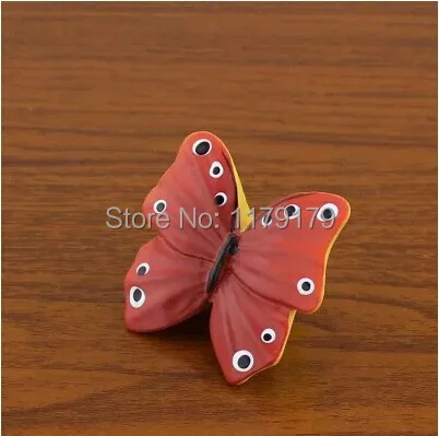 10 قطع الكثير الشحن مجانا الأطفال الراتنج غرفة درج خزانة خزانة سحب مقبض أثاث مقبض tc-فراشة