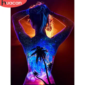 

HUACAN Diamond Embroidery Portrait 5d Diamond Painting Scenic Diamond Mosaic Fantasy Full Square/Round Picture Of Rhinestone Kit