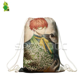 

Anime Mystic Messenger Drawstring Bag Women Men Softback Travel Bags Teenage Boys Girls Schoolbag Large Capacity Storage Bag
