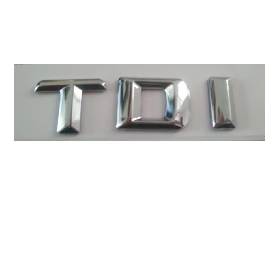 

Chrome " TDI " Car Trunk Rear Letters Words Badge Emblem Letter Decal Sticker for Mercedes Benz TDI