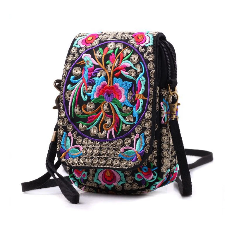 TANGSONGGUCI Brand Women Messenger Bag Embroidery Women Shoulder Bag