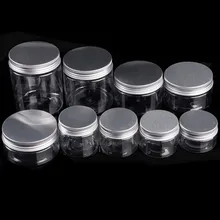 Прозрачный Пластик банки с крышками контейнер для косметики для макияжа Путешествия cearm бутылка 30 мл 40 мл 50 мл 60 мл 80 мл 100 мл 120 мл 200 мл 250 мл
