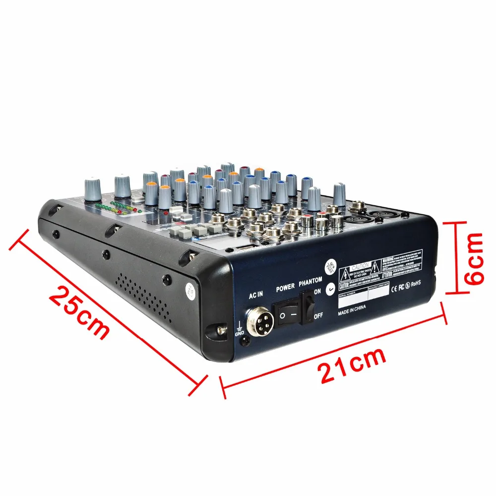 SMR6 Bluetooth запись 2 моно + стерео 6 каналов 3 диапазона EQ 16 DSP эффект USB