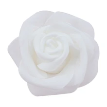 Высокое качество 100 шт./пакет 6 см поролоновые головки роз Искусственные головки цветов Свадебные украшения(белый