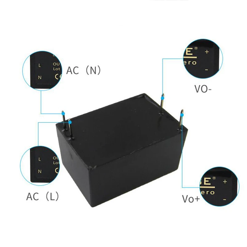 AC-DC низкая пульсация изоляции переключатель питания модуль AC220V к DC5V 6 в 9 В 12V15V 24 В/5 Вт понижающий регулятор