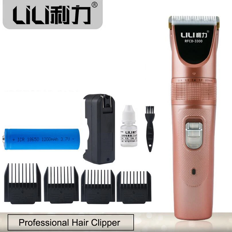 

2017 New arrival Professional Electric Hair Clipper Rechargable Hair Trimmer Haircut for Men Baby Salon Tools 18650 Battery