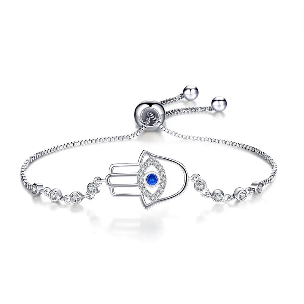 Devil Eye Jewelry Zircon Adjustable Bracelet Women's Fashion Palm Shape Ladies | Украшения и аксессуары