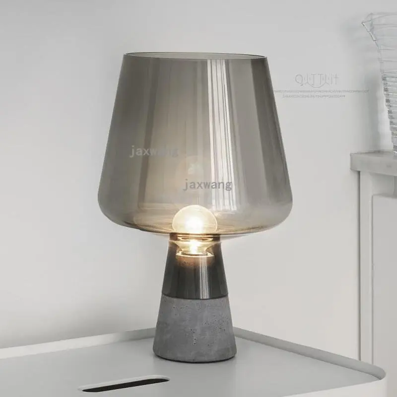 

American LED Table Lamp Glass Living Room Loft Decr Home Countryside Simple Desk Lamp Pastoral Bedroom Bedside Art Table Light