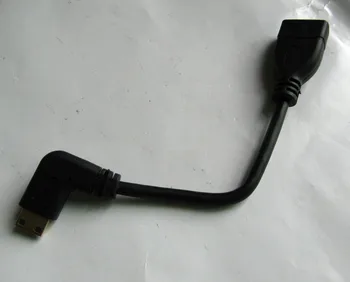 

3 pcs / Article HDMI Female to HDMI Mini Male Left Angle extension cord HD 1080P Connector cable for Cameras ect. Free shipping