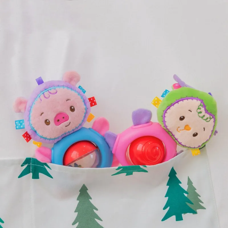 Несколько Дети Детская кровать колокол выбрать подвесная игрушка кольцо Прорезыватели для зубов мультфильм животных кроватки белье для