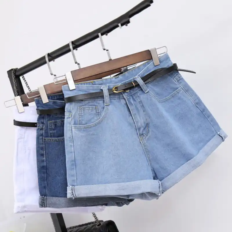 rolled jean shorts