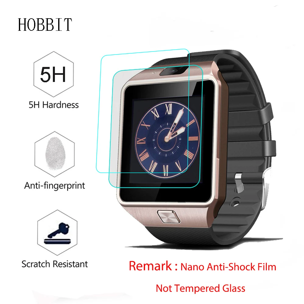 

2PACK Nano Anti-Shock Soft Screen Protector For Wrist Watch DZ09 GT08 G60 Ultra-thin Explosion-proof Smart Watch Film for GT08