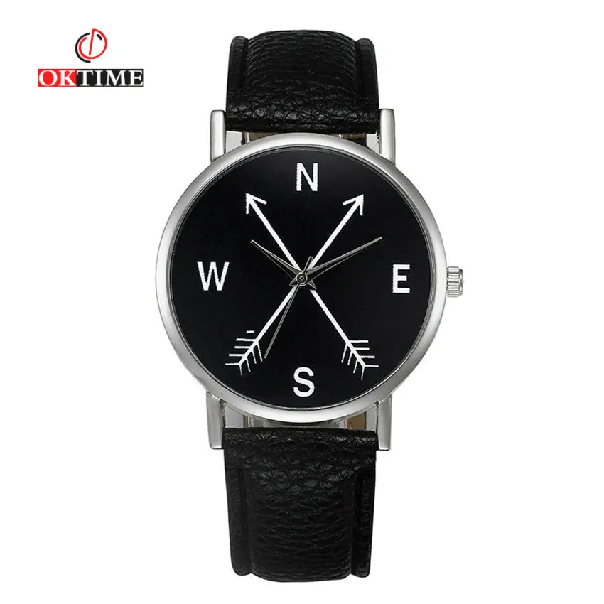 

OKTIME Watch Women Fashion Watch 2019 Luxury Black Print Leather Strap Quartz Clocks Leather Sports Wrist Watch relojes mujer