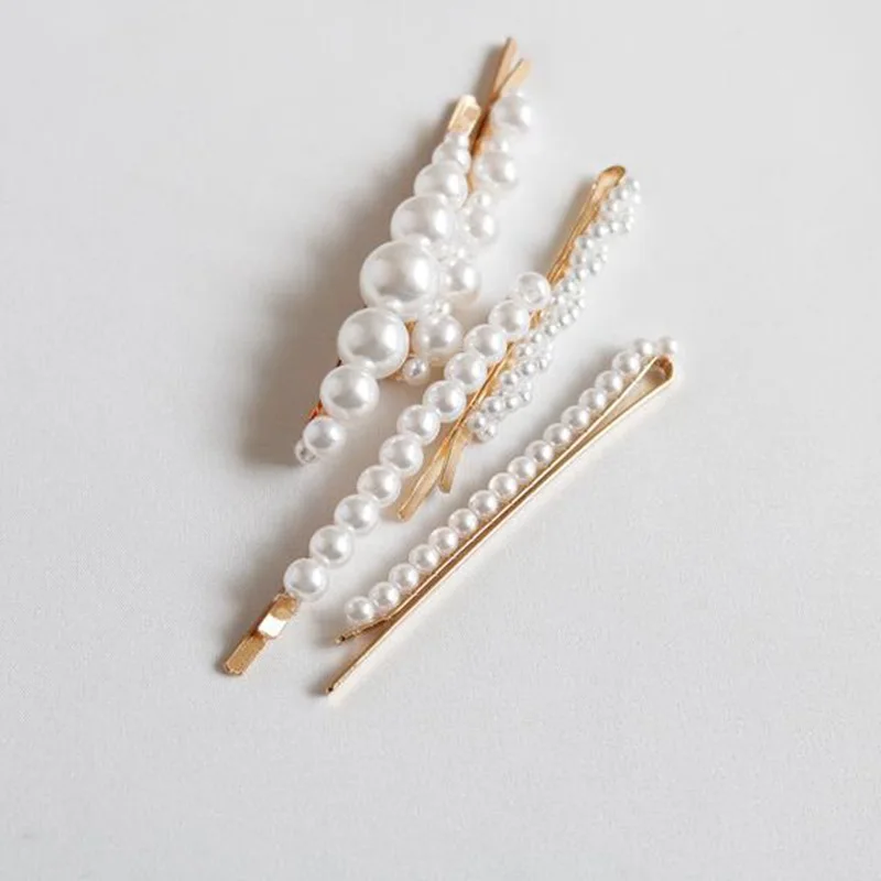 

Pearl Hair Clip for Women Elegant Korean Design Snap Barrette Stick Hairpin Hair Styling Accessories Drop Shipping Hot Sell
