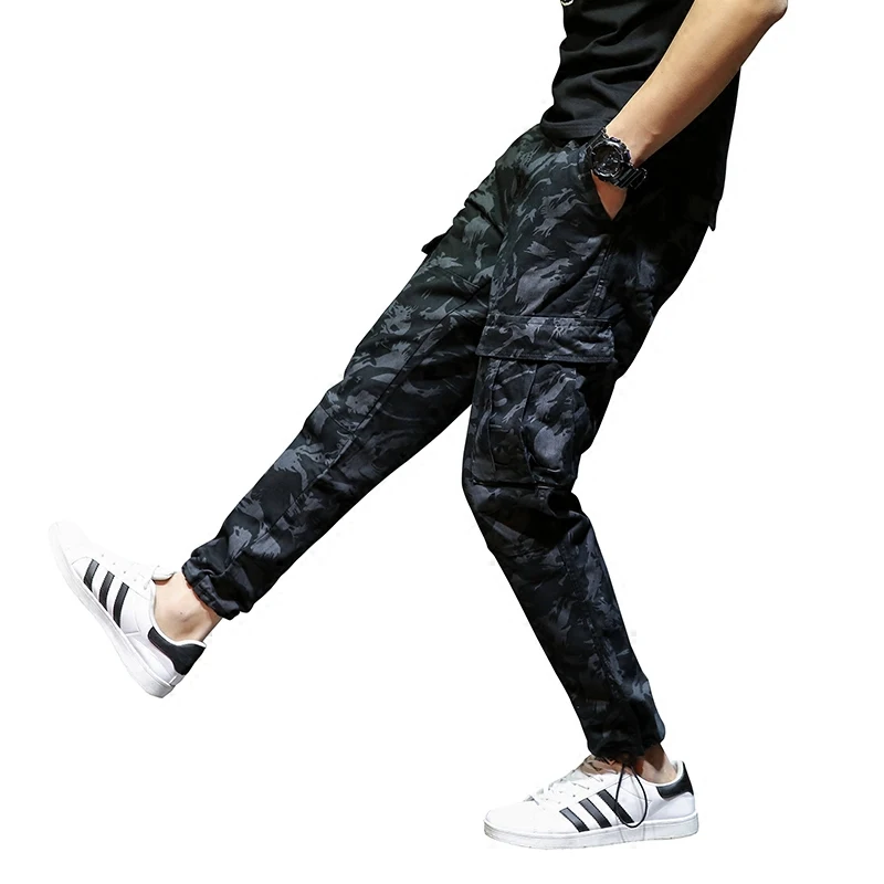 

Fashion Streetwear Punk Style Men's Jeans Cotton Denim Casual Jogger Pants Navy Blue Army Pants Brand Designer Cargo Pants Men