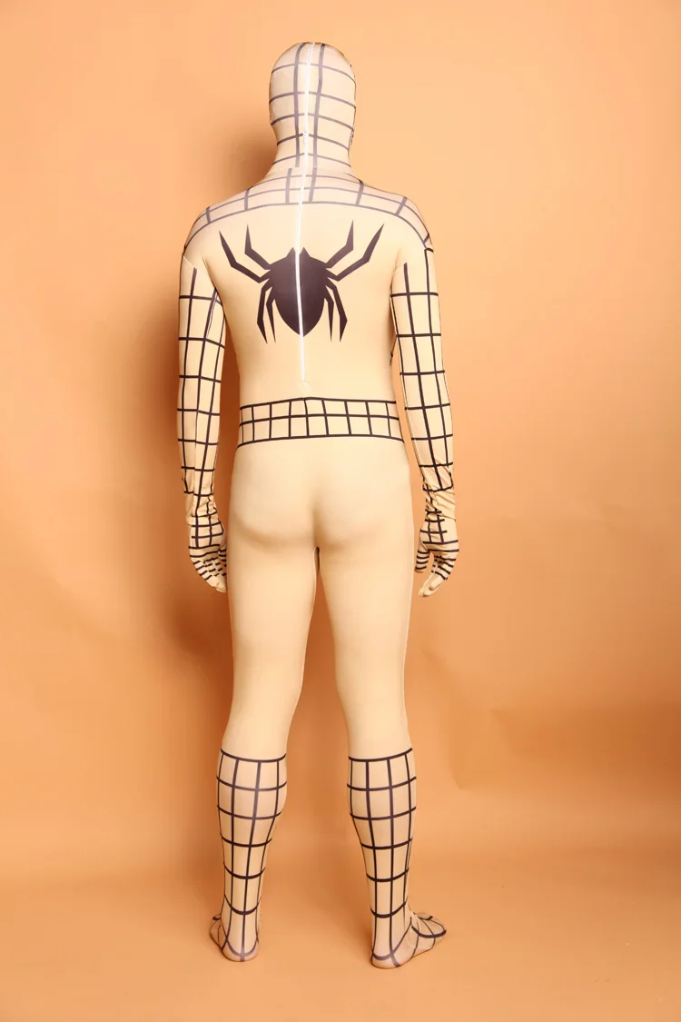 Top-high Quality Unisex Adult Kids Full Body Flesh Lycra Spandex Superhero Spiderman Zentai Suits Halloween Costume