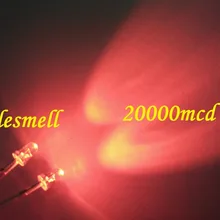 100 шт. 3 мм красный круглый высокой мощности супер яркий прозрачный светодиодный Светодиодный s 20000 MCD