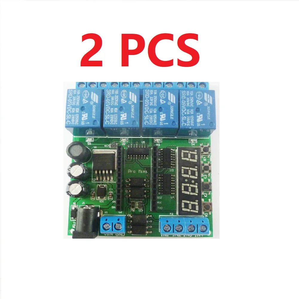 2 шт. IO22C04* 2 DC 5-24 В 4 канала Pro мини ПЛК плата Релейный Щит модуль для Arduino многофункциональный таймер задержки переключатель доска