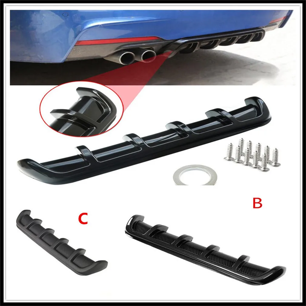 

ABS Car Rear Shark Fin Style Curved Bumper Lip Diffuser for Fiat Fiorino 595 500 500S Toro Fullback Aegea 500X Argo 500L 124