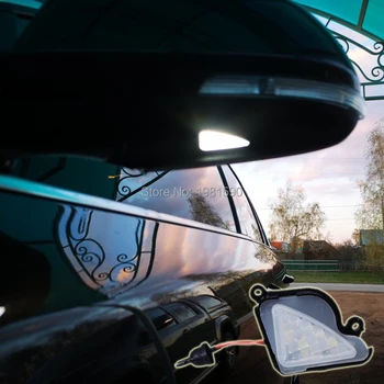

2pcs white LED under mirror puddle light for Skoda Superb 2 Octavia MK3 5E Octavia 1Z Car accessories