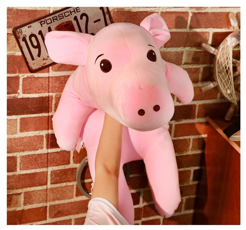 new lovely cartoon pig doll plush toy  big soft piggy girl sleeping pillow big eyes pink pig toys 110cm 130cm DY50339(9)