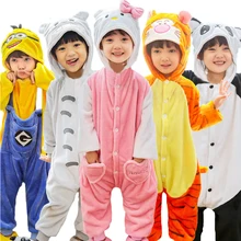 Flannel Cartoon Children’s sleepwear Totoro pikachu Cat Panda Stitc kids baby girl pyjama animal dinosaur girls unicorn pajamas