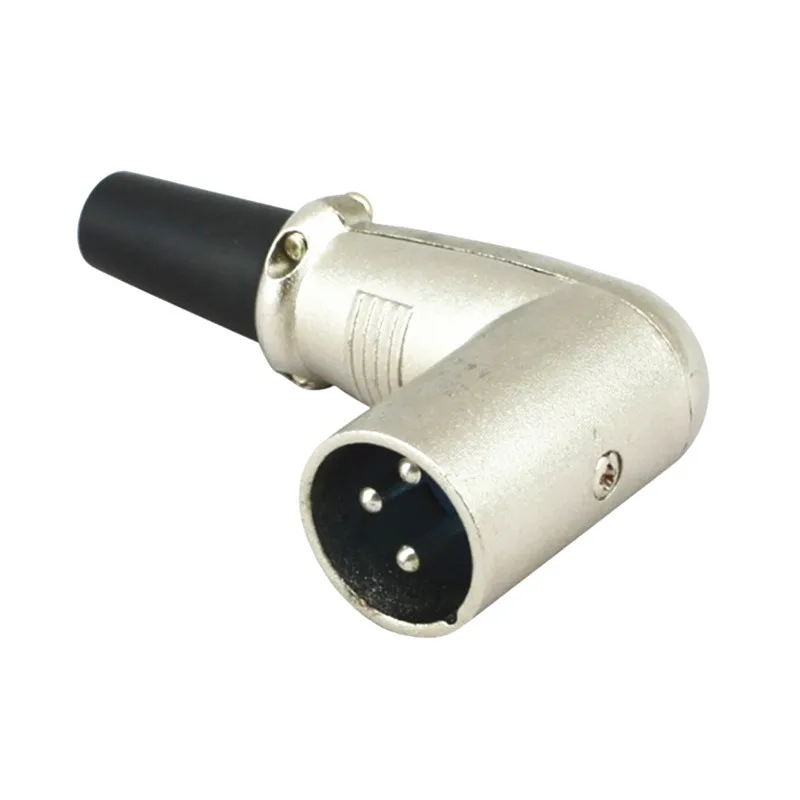 5 штук упак. правый угол XLR 3Pin штекер и гнездовой разъем для микрофона аудио кабель