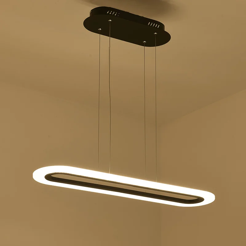 Черный/белый минимализм современный светодиодный подвесной светильник s столовая Подвесная лампа офисный подвесной светильник s скандинавский подвесной светильник