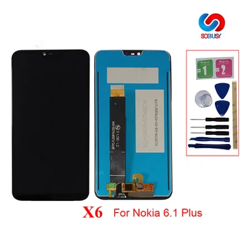 

For 5.8" Microsoft Nokia X6 6.1 plus LCD Display Touch Screen Digitizer Assembly 1080x 2280 Pantalla TELA For Nokia X6 LCD Ekran