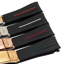 Резиновый ремешок водонепроницаемый силиконовый браслет камуфляж цвет ремешок наручные часы Группа 20 мм часы ремень для rox