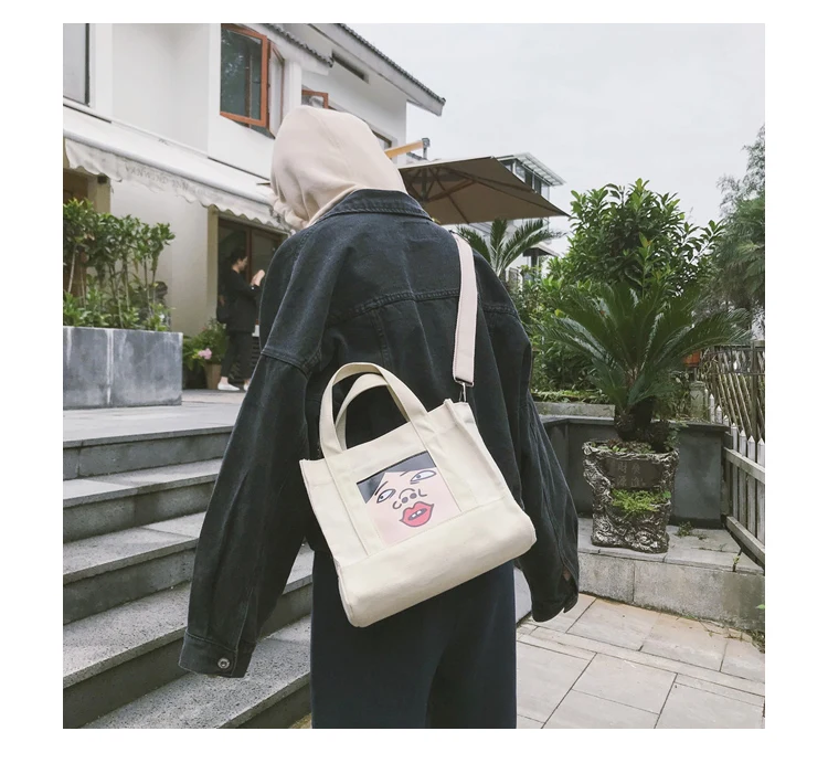 2018 Messenger Bags for Women Preppy Style Girls Ladies Canvas Shopping Travel Casual Totes Girls Zipper Shoulder Crossbody Bags_18 (13)