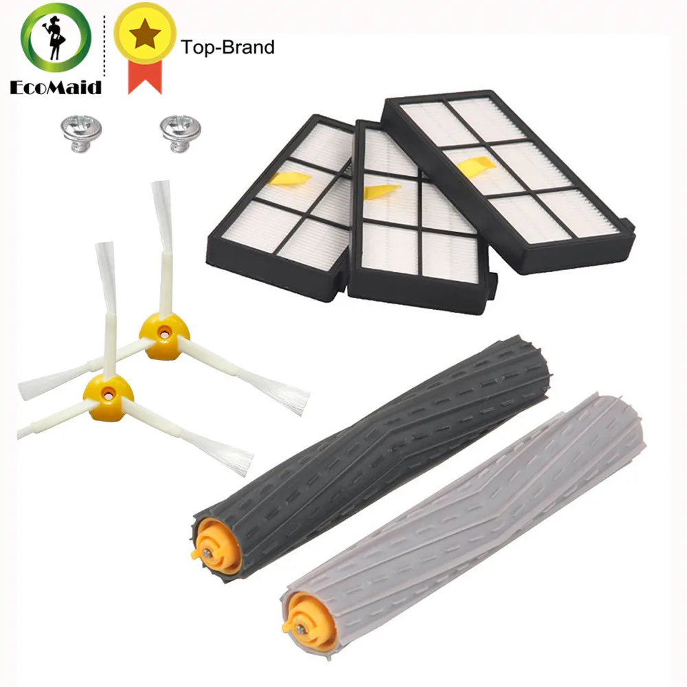Replacement HEPA Filter Side Brush Accessories kit For iRobot Roomba