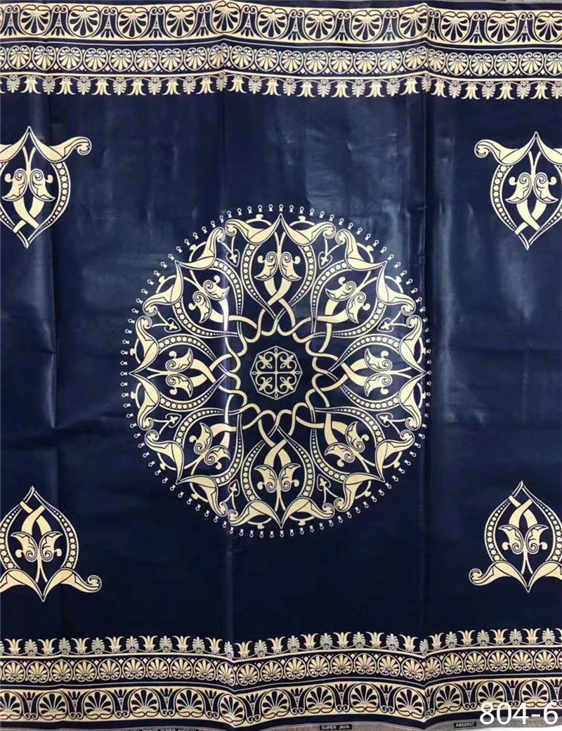 

Pretty design Ankara wax fabrics African printing java wax fabric 6 yards per lot high quality for women party dress 804