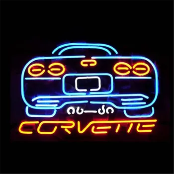 

17*14" CORVETTE NEON SIGN Signboard REAL GLASS BEER BAR PUB Billiards display Restaurant Shop outdoor Light Signs