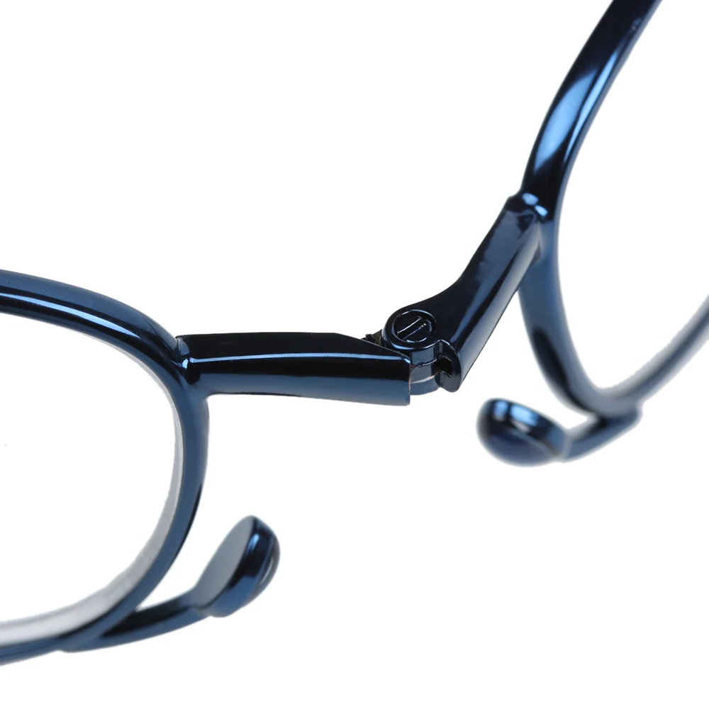 Модные Портативные складывающиеся очки унисекс очки для чтения оправа с металлическим вращением полурамки очки с коробкой Зрения Очки для ухода