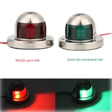 2X8 светодиодный морской лук лодка яхта навигация лук светильник 12 В нержавеющая сталь парусный сигнальная лампа зеленый красный с винтами водонепроницаемый