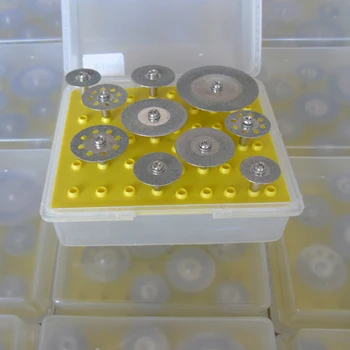 

Hot 10Pcs Diamond Cutting Discs Cut-off Hold Wheel Set For Dremel Rotary Tool Cutting / Grinding / Engraving Tools