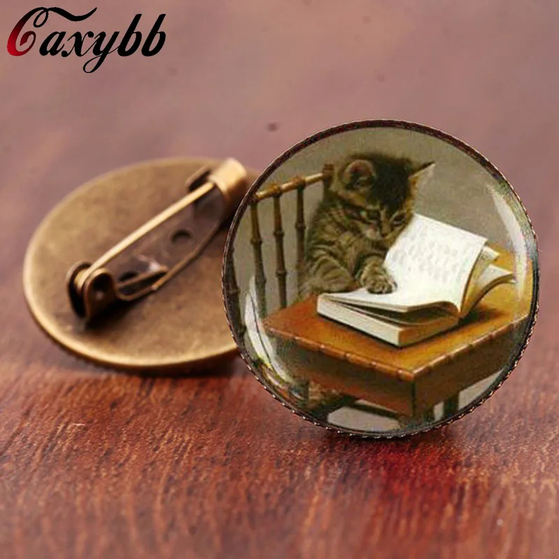 Женская Брошь в виде книжки и кошки|brooch gift|women broochesbrand brooch |