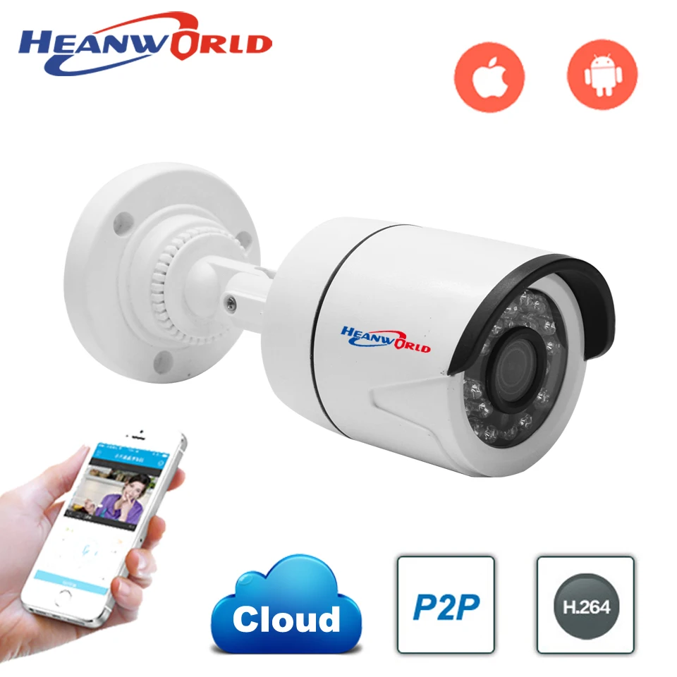 IP камера Heanworld HD 1080P уличная Водонепроницаемая с функцией ночного видения|1080p