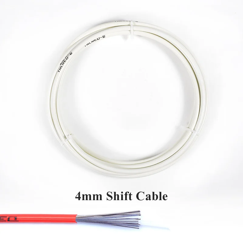 3 м кабель переключения передач для велосипеда 4 мм для горного велосипеда 5 мм трос переключения тормозов для велосипеда - Цвет: Shift White
